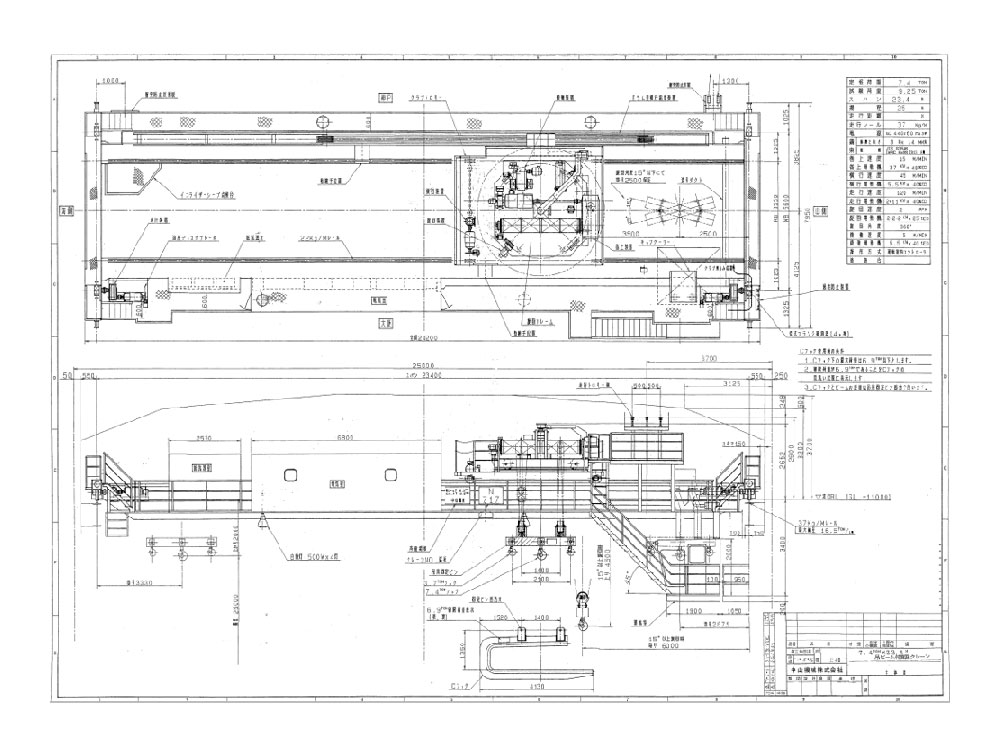災害復旧 大型天井クレーンの設計・製作・納入